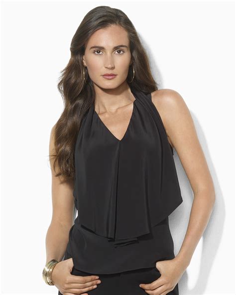 womens ralph lauren blouses|ralph lauren sleeveless tops.